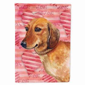 Dachshund Love Breed Themed Flag Canvas