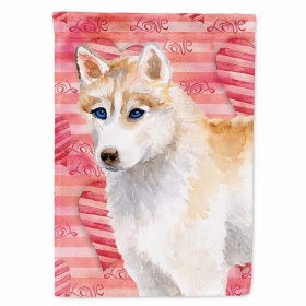 Siberian Husky Love Breed Themed Flag Canvas