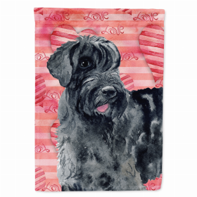 Giant Schnauzer Love Breed Themed Flag Canvas