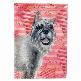 Schnauzer Love Breed Themed Flag Canvas