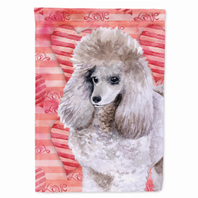 Poodle Love Breed Themed Flag Canvas