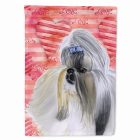 Shih Tzu Love Breed Themed Flag Canvas