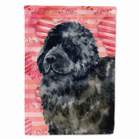 Newfoundland Love Breed Themed Flag Canvas