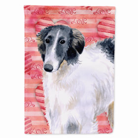 Borzoi Love Breed Themed Flag Canvas