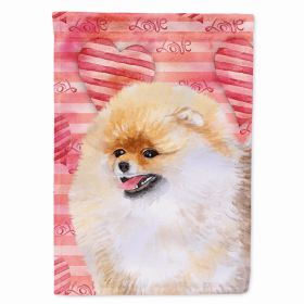 Pomeranian 1 Love Breed Themed Flag Canvas