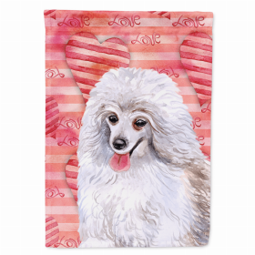 Poodle - Medium Love Breed Themed Flag Canvas