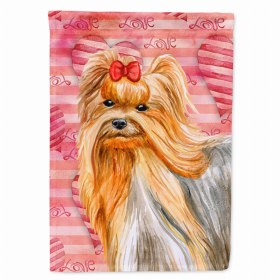 Yorkshire Terrier Love Breed Themed Flag Canvas