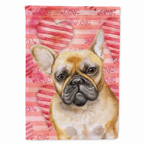 French Bulldog 1 Love Breed Themed Flag Canvas