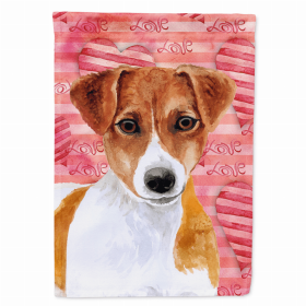 Jack Russell Terrier 1 Love Breed Themed Flag Canvas