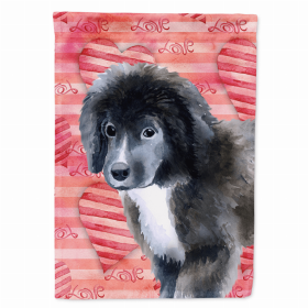 Newfoundland - Puppy Love Breed Themed Flag Canvas