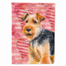 Welsh Terrier Love Breed Themed Flag Canvas