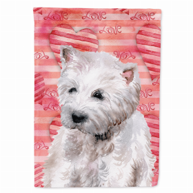 West Highland White Terrier 1 Love Breed Themed Flag Canvas