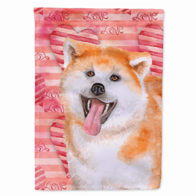 Akita Love Breed Themed Flag Canvas