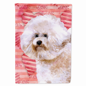 Bichon Frise #2 Love Breed Themed Flag Canvas