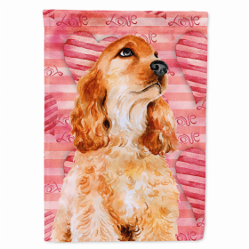 Cocker Spaniel Love Breed Themed Flag Canvas