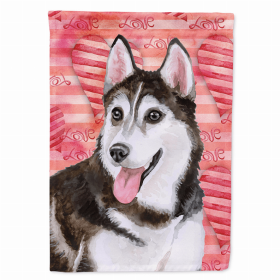 Siberian Husky #2 Love Breed Themed Flag Canvas