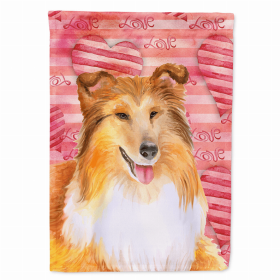 Sheltie Love Breed Themed Flag Canvas