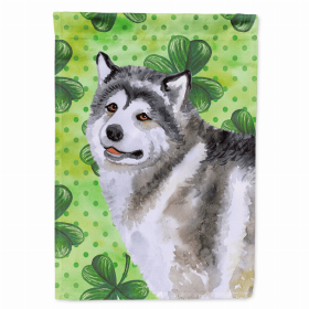 Alaskan Malamute St. Patrick's Breed Themed Flag Canvas