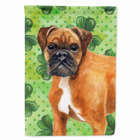 Boxer St. Patrick's Breed Themed Flag Canvas