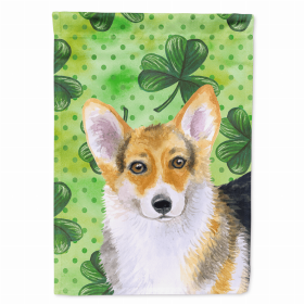 Corgi 1 St. Patrick's Breed Themed Flag Canvas