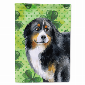 Bernese Mountain Dog St. Patrick's Breed Themed Flag Canvas