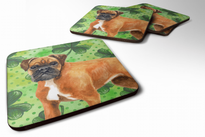 Boxer St Patrick's Design Foam Coaster Set of 4