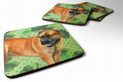 Mastiff - Boerboel St Patrick's Design Foam Coaster Set of 4