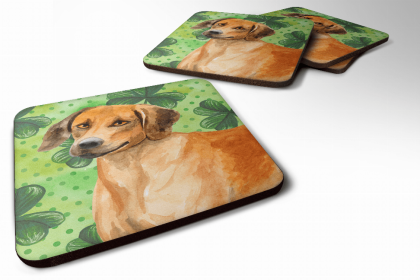 Rhodesian Ridgeback St Patrick's Design Foam Coaster Set of 4