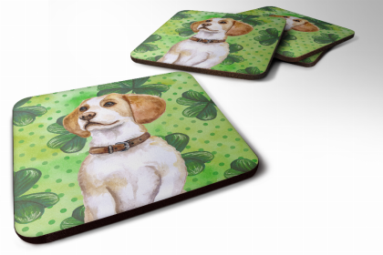 Beagle St Patrick's Design Foam Coaster Set of 4