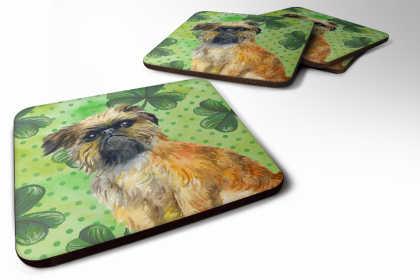 Brussels Griffon St Patrick's Design Foam Coaster Set of 4