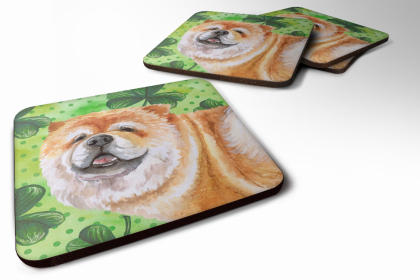 Chow Chow St Patrick's Design Foam Coaster Set of 4