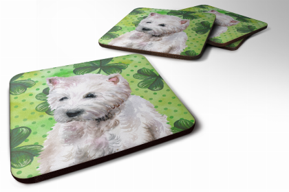 West Highland White Terrier St Patrick's Design Foam Coaster Set of 4