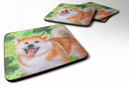 Akita St Patrick's Design Foam Coaster Set of 4