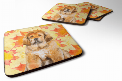 Mastiff - Tibetan Fall Leaves Art Foam Coaster