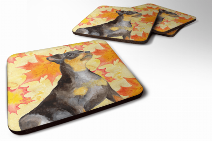 Min Pin #2 Fall Leaves Art Foam Coaster