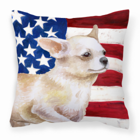 Chihuahua USA Design with Dog Fabric Decorative Pillow