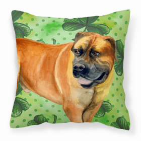 Mastiff - Boerboel St Patrick's Design Fabric Decorative Pillow