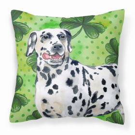 Dalmatian St Patrick's Design Fabric Decorative Pillow