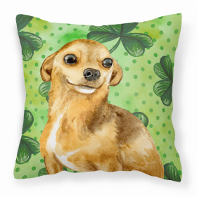 Chihuahua St Patrick's Design Fabric Decorative Pillow