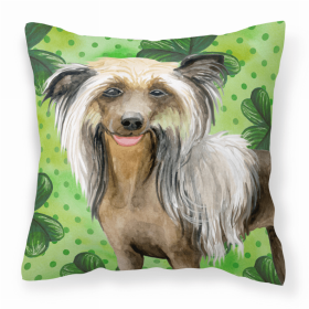 Chinese Crested St Patrick's Design Fabric Decorative Pillow