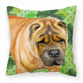 Shar Pei St Patrick's Design Fabric Decorative Pillow