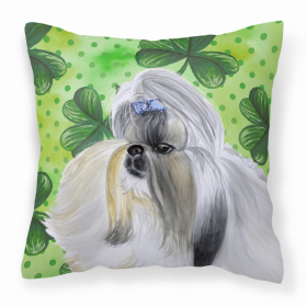 Shih Tzu St Patrick's Design Fabric Decorative Pillow