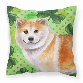 Shiba Inu St Patrick's Design Fabric Decorative Pillow