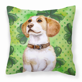 Beagle St Patrick's Design Fabric Decorative Pillow