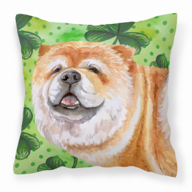 Chow Chow St Patrick's Design Fabric Decorative Pillow