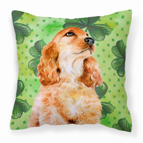 Cocker Spaniel St Patrick's Design Fabric Decorative Pillow