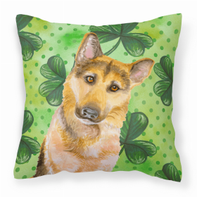 German Shepherd #2 St Patrick's Design Fabric Decorative Pillow