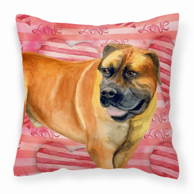 Mastiff - Boerboel Love Stripes Fabric Decorative Pillow