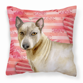 Thai Ridgeback Love Stripes Fabric Decorative Pillow