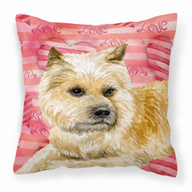 Cairn Terrier Love Stripes Fabric Decorative Pillow